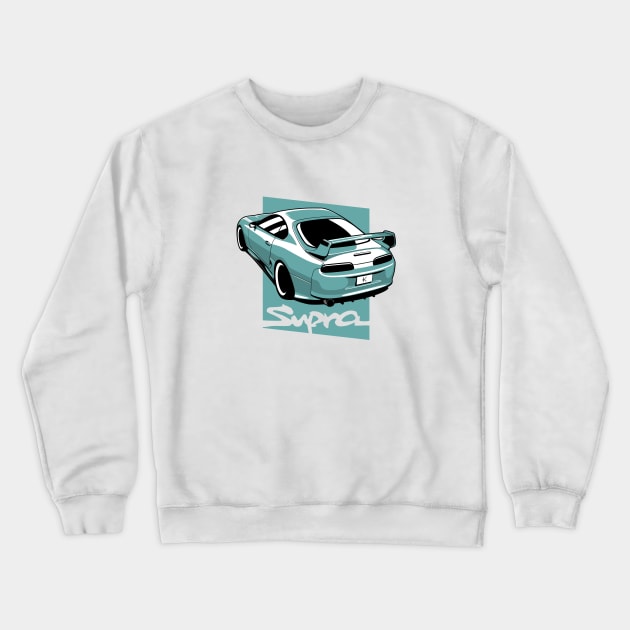 Green Supra MK4 Classic JDM Crewneck Sweatshirt by KaroCars